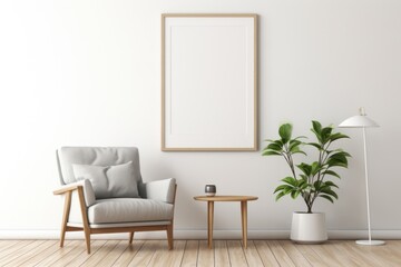 Frame furniture armchair plant.