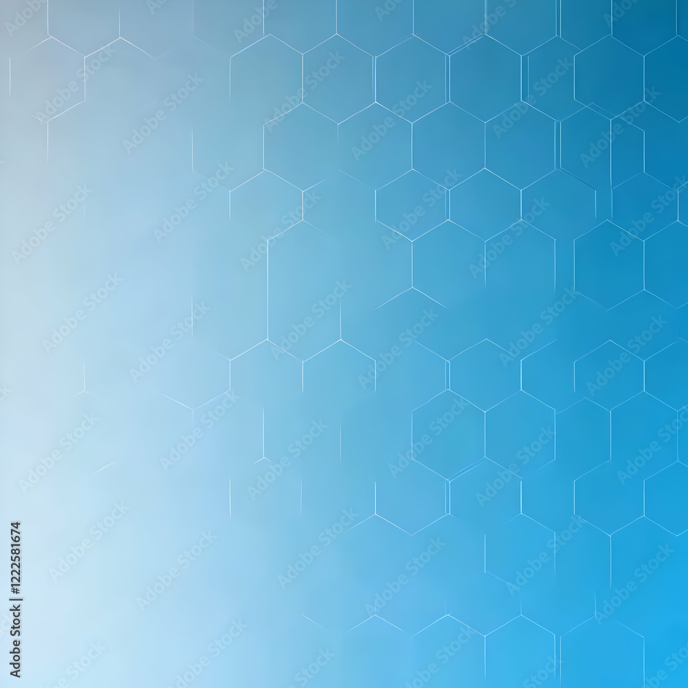 Aufkleber abstract blue hexagon background creates a modern and technological feel with soft gradient