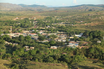 visão panoramica de uiramutã, roraima (município mais ao norte do Brasil)