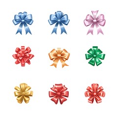 set of gift bows