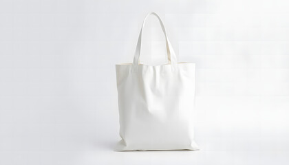 Elegant square white tote fabric bag, perfect for daily use, promotions, or custom branding with a minimalist design
