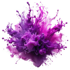 Naklejka premium Abstract Purple Pink Ink Splash Explosion Design Background dye art wave fluid paint style