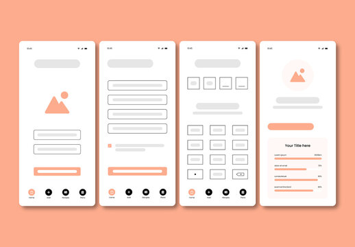 Mobile App Wireframe UX Design