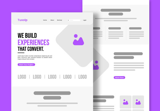 Wireframe Design Layout Template