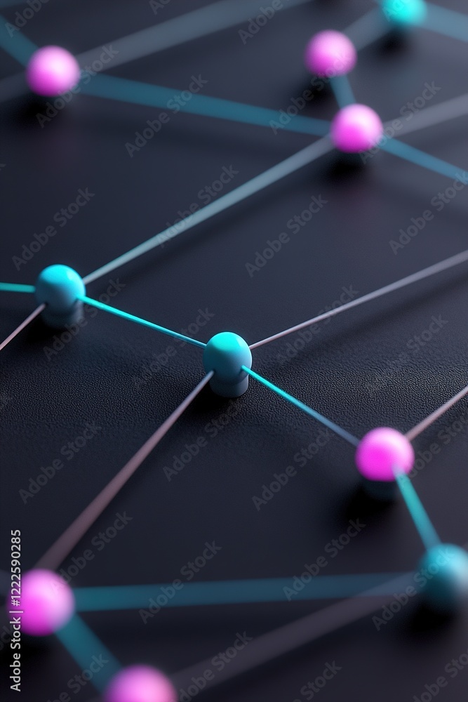 Poster a vibrant network of glowing points and lines illustrates community and collaboration against a dark
