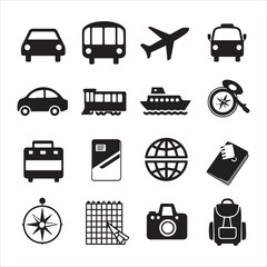 Silhouette Modern icon set vector illustration.