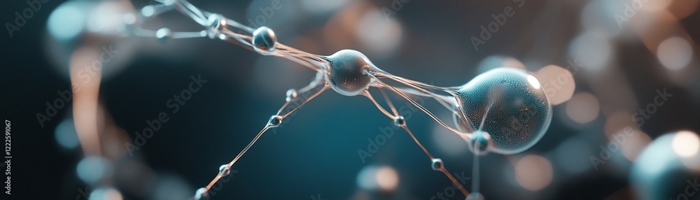 Poster this design features a luminous 3d network of interconnected nodes and lines, showcasing blue and gr