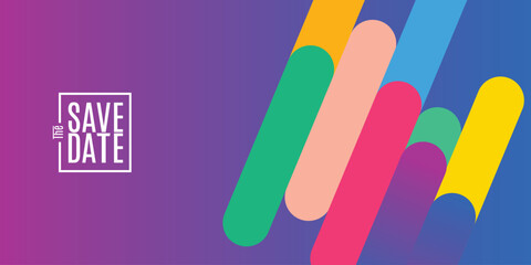 Save the date banner. Can be used for business, marketing and advertising. logo graphic design of event summit made for Technology and upcoming events.