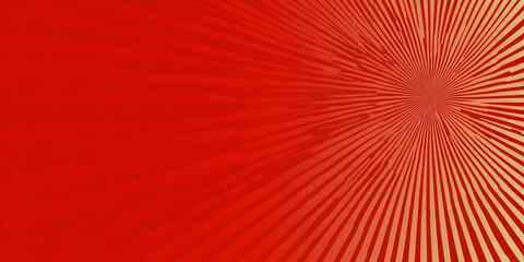 Red Sunburst Abstract Background Creates Dynamic Visual with Radial Lines and Vibrant Hues.