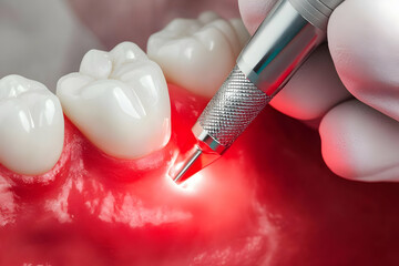 Dental laser surgery removes inflamed gum tissue precisely and effectively with advanced technology.