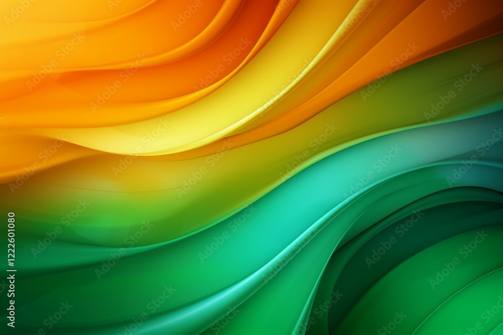 Poster smooth elegant curves creating a vibrant and colorful abstract background, perfect for modern and cr