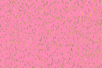 Abstract Background with Scattered Golden Rods on Pink Creates a Festive and Playful Design