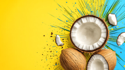 Obraz premium coconut are a healthy food. And it is a useful fruit.