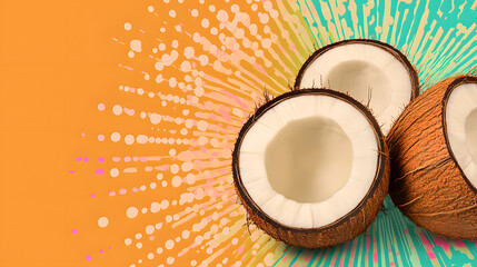 Fototapeta premium coconut are a healthy food. And it is a useful fruit.
