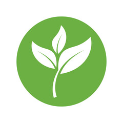 Leaf Logo Icon Graphic Background Template