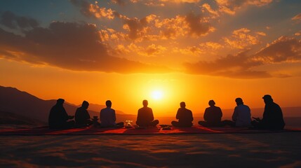 Sunset Glow on Ramadan Togetherness