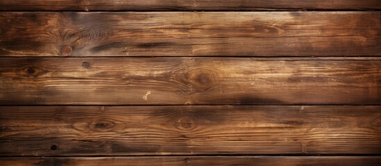 Fototapeta premium Rustic wooden texture background with rich brown tones, featuring horizontal planks arranged evenly, ideal for vintage or nature-themed designs.