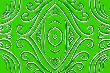 Beautiful classic design colourful background with flower leaf line art pattern of indonesian culture traditional batik	