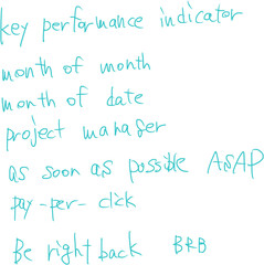 ビジネス用語のグラフィック素材