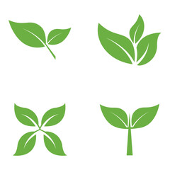 Leaf Logo Icon Graphic Background Template
