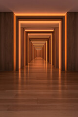 Fototapeta premium A series of open doors fading into the distance, conveying the opportunities we create for future ge