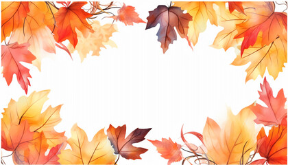 autumn leaves frame