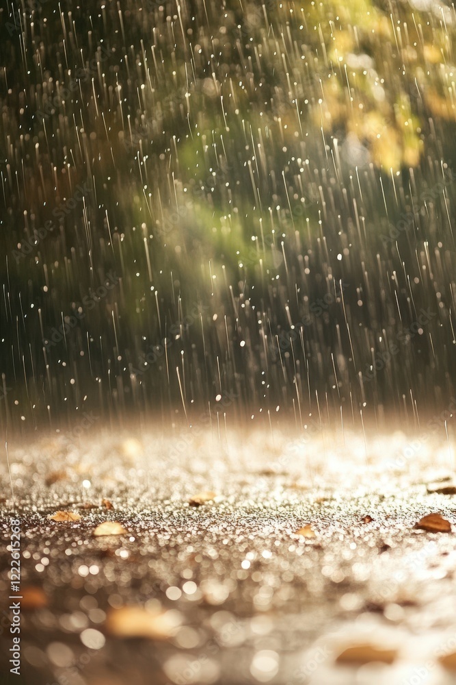 Poster A background filled with scattered raindrops and soft bokeh lighting