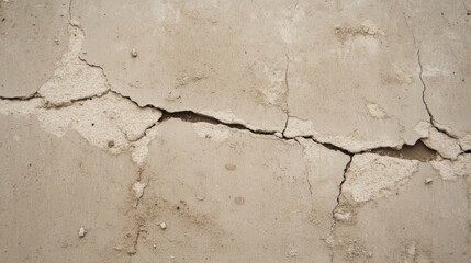 Fototapeta premium Cracked beige wall texture background.