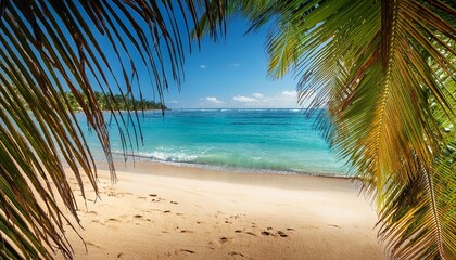 Obraz premium palm trees on the beach