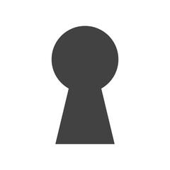 keyhole icon isolated on white background