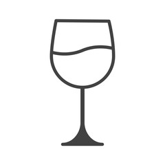 line icon symbol Wine flat vector illustration