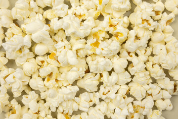 fond de popcorn, en gros plan