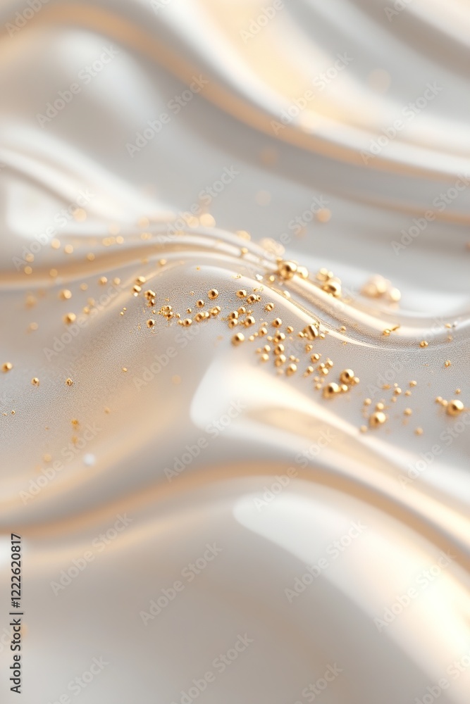 Poster golden ripples create gentle waves on a polished surface. this minimalist design features soft light