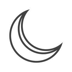 creative crescent icon symbol design vector illustration