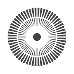 circle fan icon symbol chinese new year isolated on white background