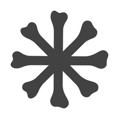 bones icon symbol flat vector illustration on white background