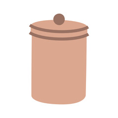 Simple jar for storing various small items. Bathroom decor. Kitchen storage and organization