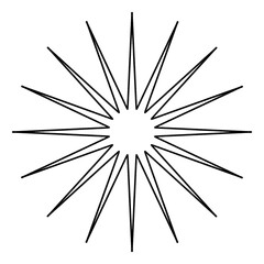 Yoga, sun, Chakra, mandala, hand-drawn pencil drawing, illustration, black, transparent background, PNG