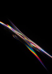 Chromatic aberration effect on a black background - perfect for image editing and used as overlay