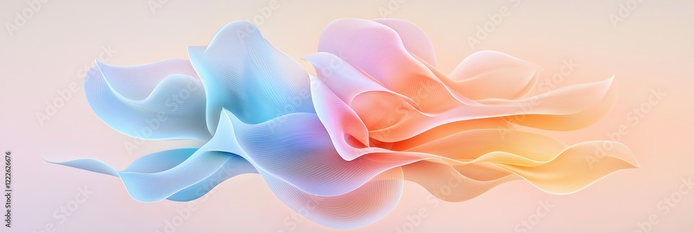 Poster a serene image of a single blooming orchid petal with intricate veins and subtle color gradients, em