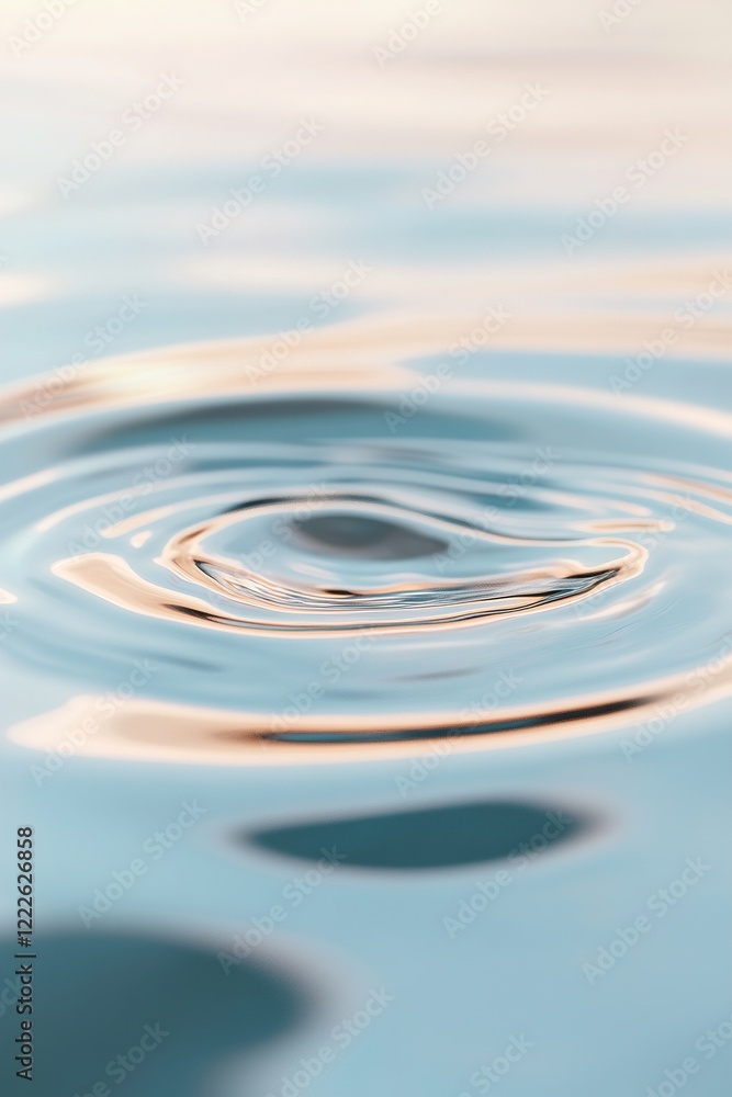 Poster this serene and inviting water ripple effect features soft blue and green tones, creating a tranquil