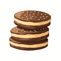 Ice Cream Sandwich Cookie vector illustration 