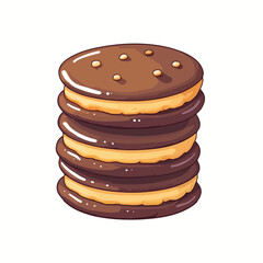 Ice Cream Sandwich Cookie vector illustration 