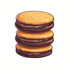 Ice Cream Sandwich Cookie vector illustration 