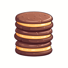 Ice Cream Sandwich Cookie vector illustration 
