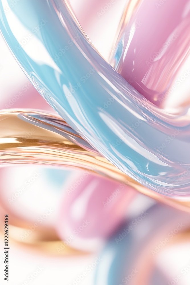 Poster dynamic and abstract composition features a colorful flow of intertwining vein-like structures in vi