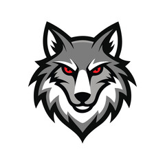 Bold Wolf Head Mascot Logo Design