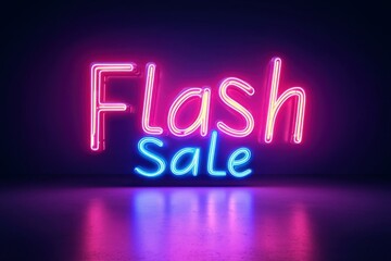 Online store flash sale eye-catching digital banner announcement