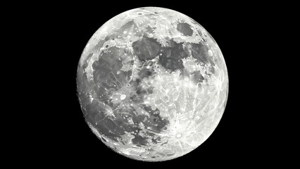 A full moon depicted alone with a background, vector graphic