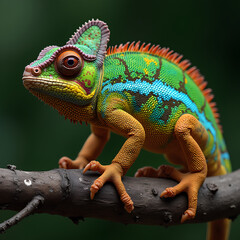 Fototapeta premium chameleon, lizard,